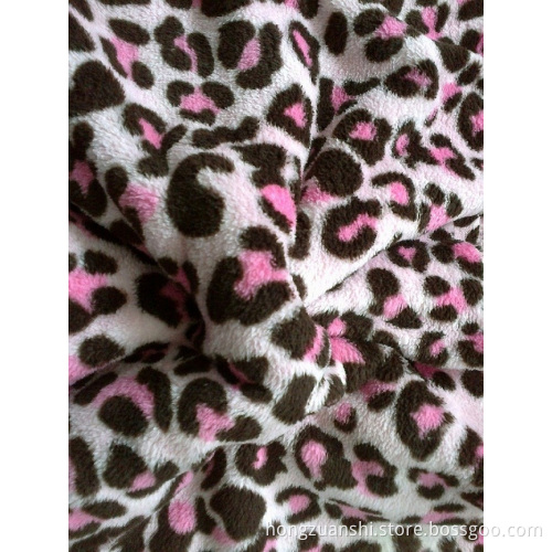 Leopard Printing Soft Coral Fleece (HZS-316)